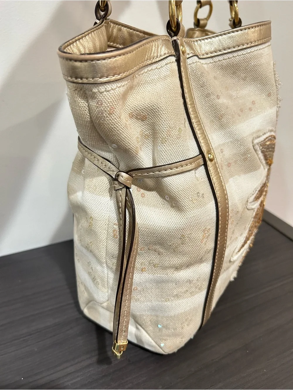 Coach Audrey Sun Starfish Sequin Limited Edition Tote Bag (Style Number 19577)